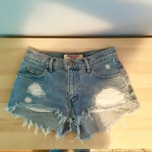 Vintage Distressed Denim Shorts